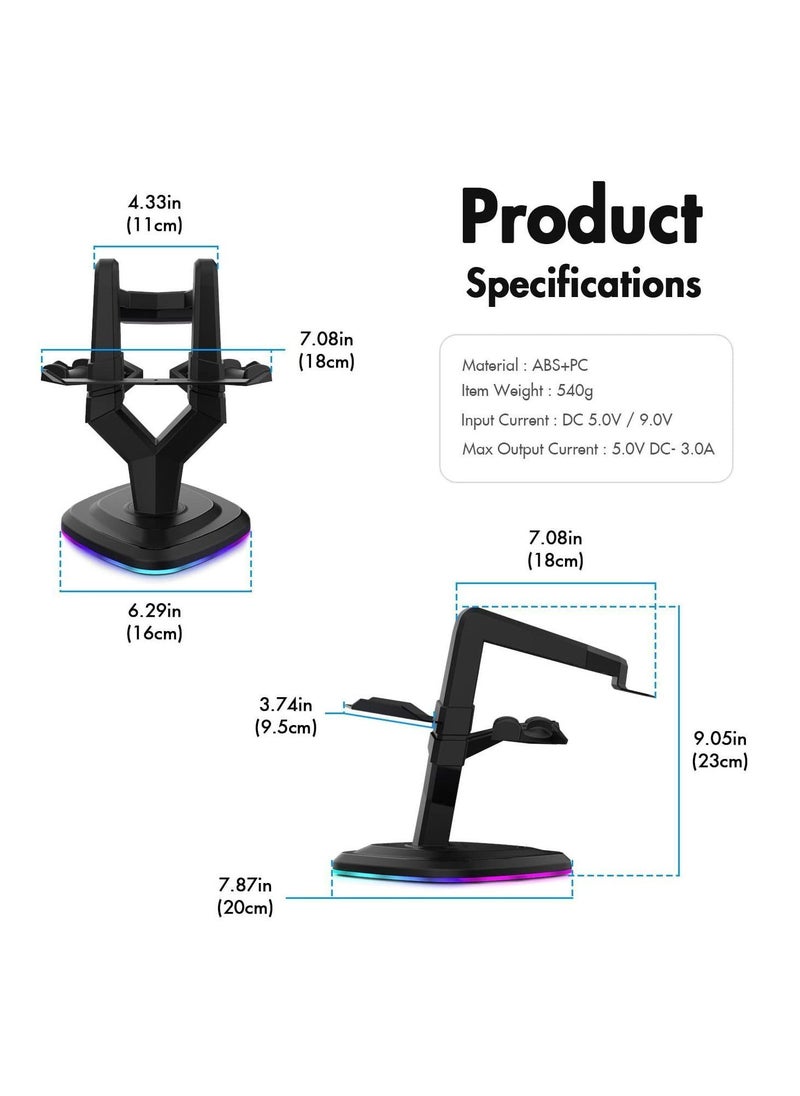 Y&D - for Oculus Quest, Quest 2, Rift or S VR Headset and Touch Controllers Charging Dock Display Stand Accessories - Image 1
