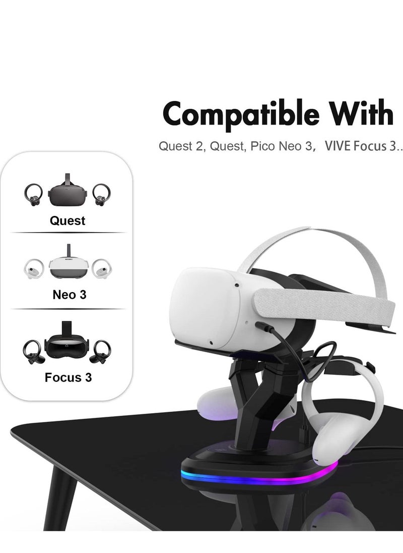 Y&D - for Oculus Quest, Quest 2, Rift or S VR Headset and Touch Controllers Charging Dock Display Stand Accessories - Image 1