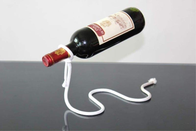 Fantasee Magic Suspending Rope Wine Holder, Floating Illusion Wine Rack Bottle Holder Novelty Gift for Kitchen Home Decoration (Suspending Rope) - Image 3