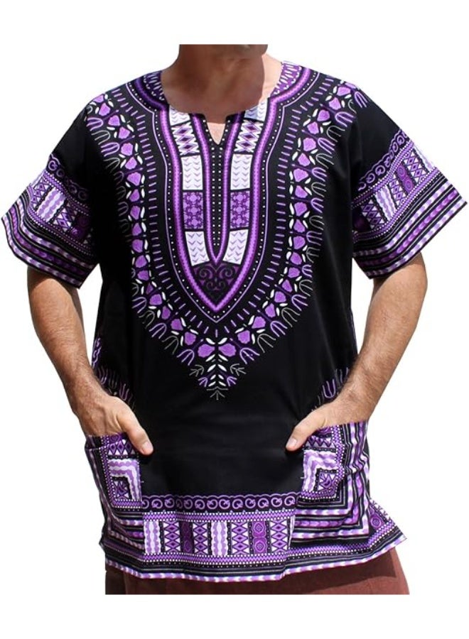 RaanPahMuang قميص ران باه موانغ، قطن داشيكي أفريقي فاتح للجنسين - Image 2