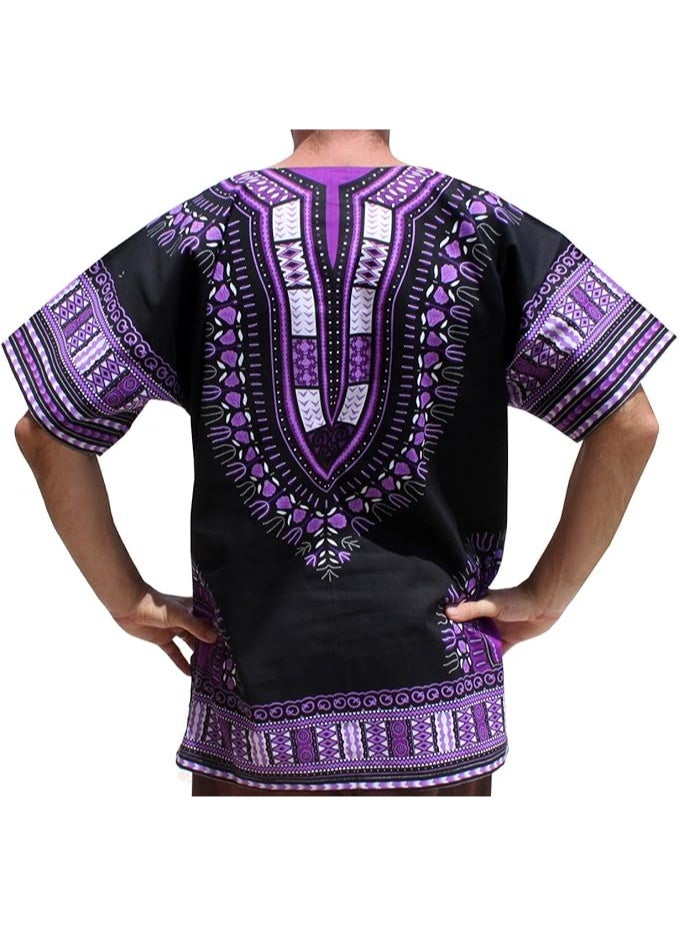 RaanPahMuang قميص ران باه موانغ، قطن داشيكي أفريقي فاتح للجنسين - Image 4