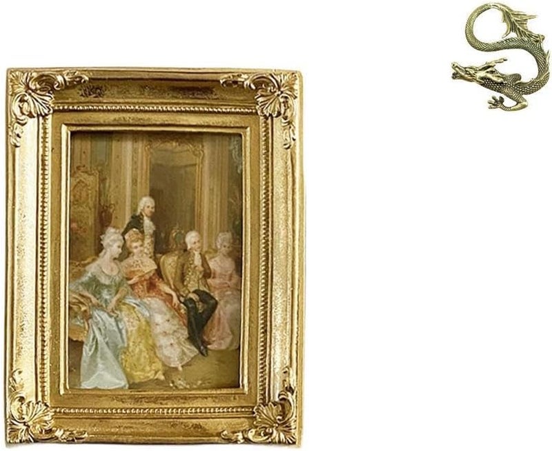 Photo Frame Resin Picture Frame Stand Hanger Card Display Brass Chinese Sculpture Mini Figurine Handcrafted Material Decorative Piece Suitable - Image 1