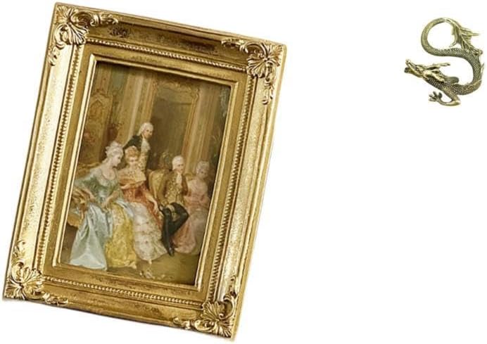 Photo Frame Resin Picture Frame Stand Hanger Card Display Brass Chinese Sculpture Mini Figurine Handcrafted Material Decorative Piece Suitable - Image 5
