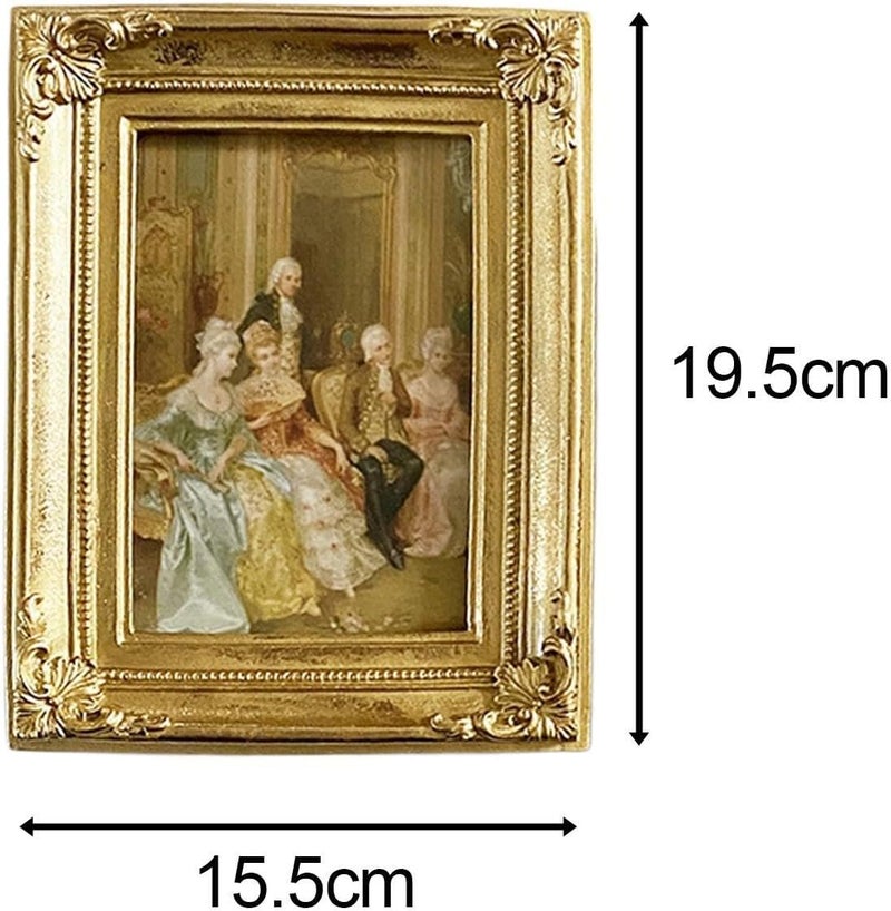 Photo Frame Resin Picture Frame Stand Hanger Card Display Brass Chinese Sculpture Mini Figurine Handcrafted Material Decorative Piece Suitable - Image 2