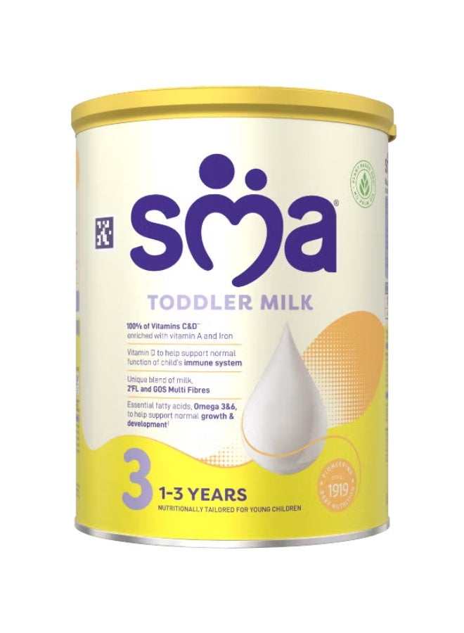 SMA Stage 3 Toddler Milk  Baby Powder Formula 1-3 Years 800grams - Image 1