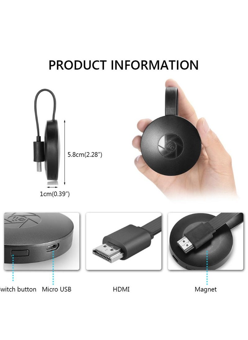 Generic - Wireless Chrome cast Streaming Device with Adapter for The APP HDMI Cable Stream Shows Music Photos and Sports from Your Phone to Your TV with Mirroring Dongle Receiver Microfiber - Image 1