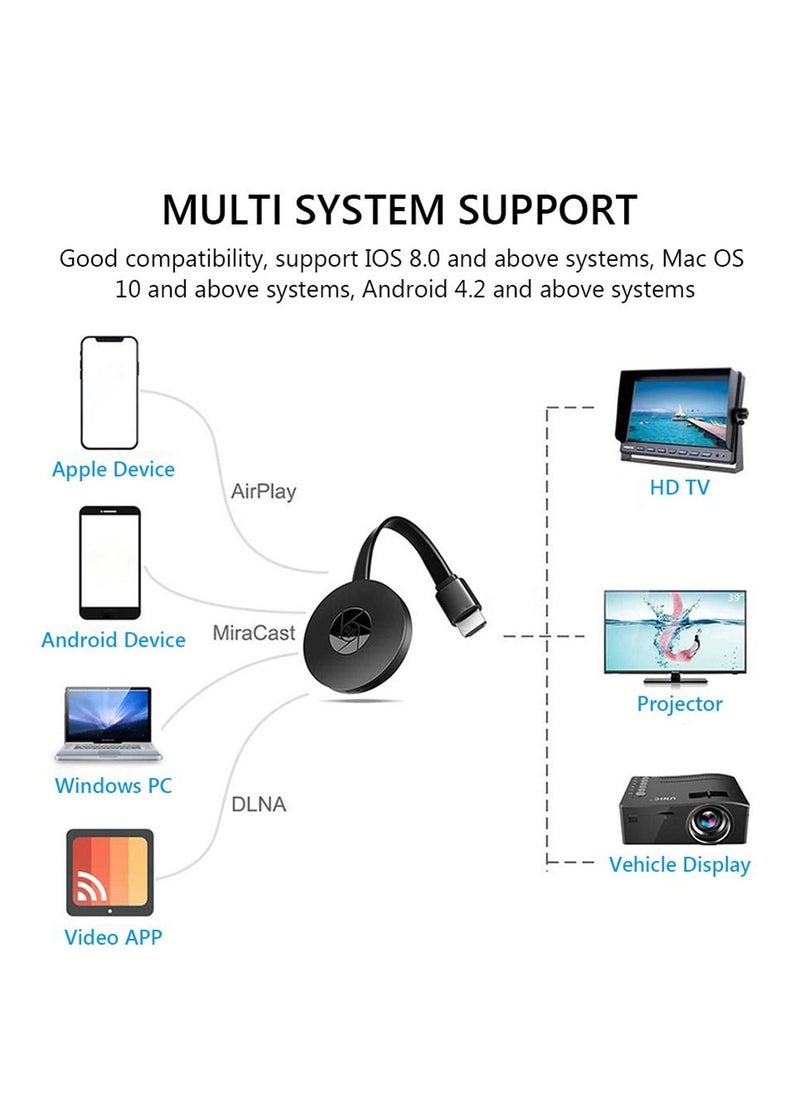 Generic - Wireless Chrome cast Streaming Device with Adapter for The APP HDMI Cable Stream Shows Music Photos and Sports from Your Phone to Your TV with Mirroring Dongle Receiver Microfiber - Image 1