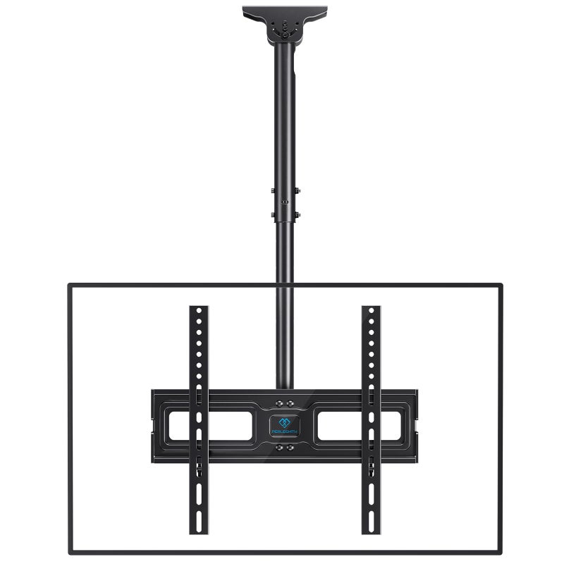 PERLESMITH Ceiling TV Bracket - Adjustable Tilting and Swivel TV Mount for 26 to 65 Inch Screen - Full Motion Roof Mount Supports 50kg with VESA 400 x 400mm - Image 1