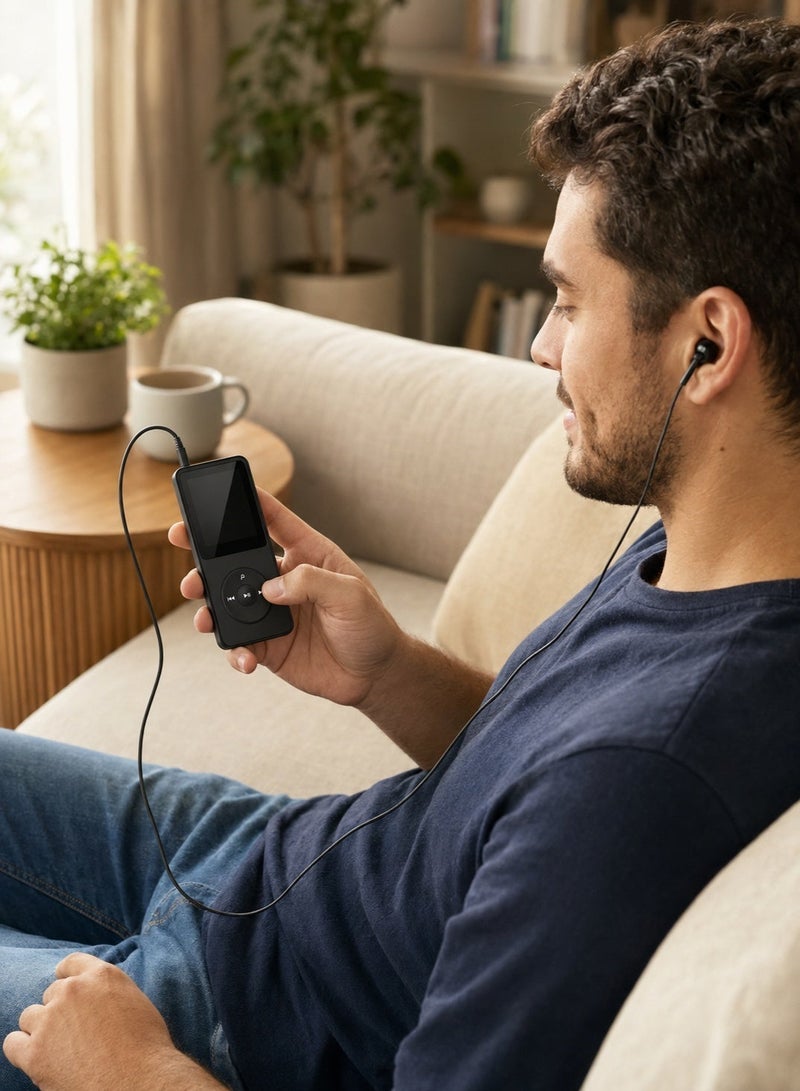Sisily Portable Bluetooth Music Player 1 Piece Touch MP3 Player with IPS HD Screen HiFi Lossless Sound FM Radio Voice Recorder TF Card Expansion Wired Earphones 8GB Memory Card and Charging Cable - Image 5