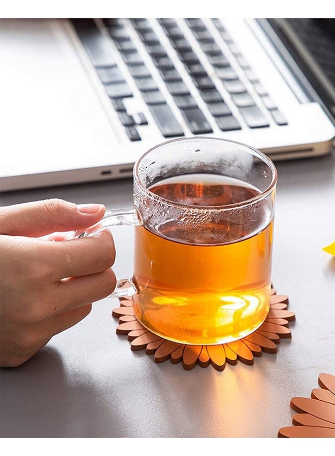 P-Plus International Silicone Trivet Mat Silicone Coasters, Coasters for Drinks Non-Slip Cup Coasters Soft Coaster for Tabletope Protection Sunflower Trivest Pads (Medium+Small, Green, Set of 4) - Image 5