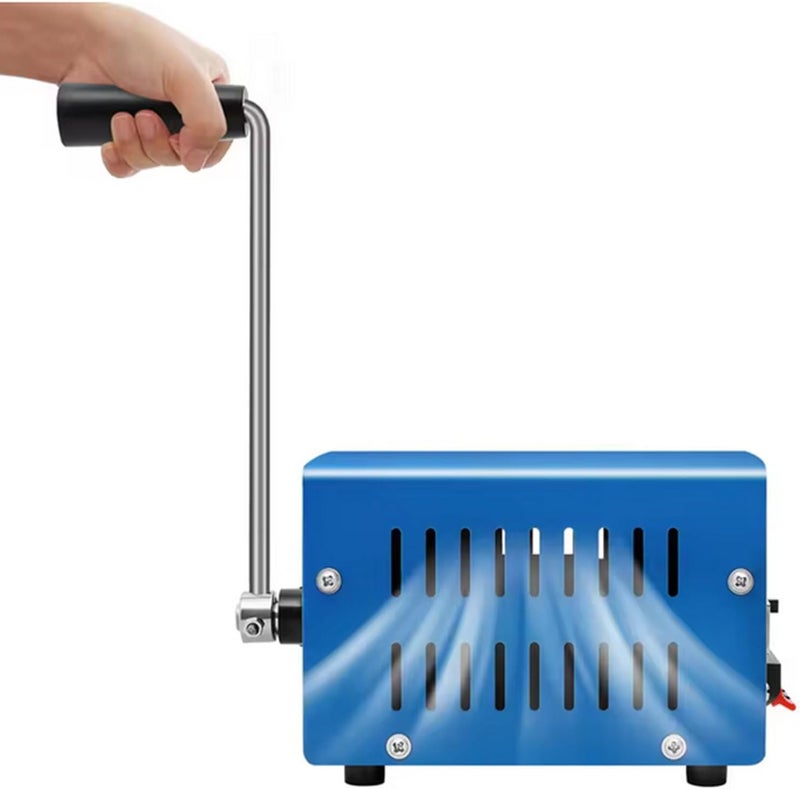 3v-15v portable mobile emergency power generator, 20w miniature charging Low Noise High Power Hand Crank Charger for Field Operations, Survival Training, Emergency Communication - Image 3