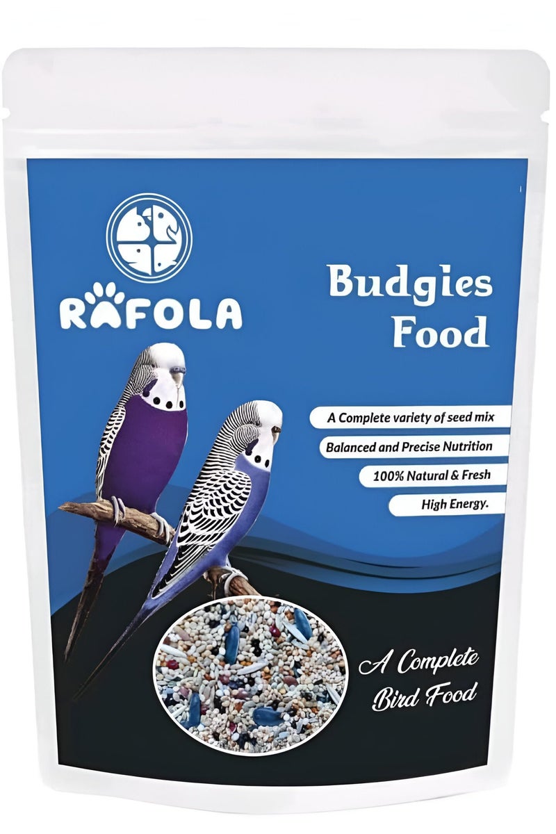 Rafola Premium Bird Food for Budgies Mix - 1 kg (2.2 lbs) - Nutritious Seed Blend for Budgies, Cockatiels, and Exotic Birds of All Life Stages - Image 1