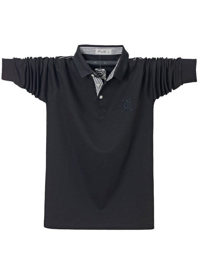 Long Sleeve  Shirts Men Spring Autumn Polo Shirt  Fashion Casual Solid Color Cotton Polo - Image 1