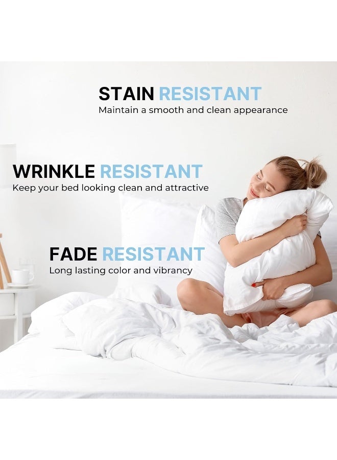 CGK Unlimited Queen Pillow Cases Set of 4 - Ultra Soft Hotel Quality Pillowcase Covers - Luxury Comfy Bedding for Women, Men, Kids & Teens - Machine Washable Pillow Protectors - 4 Pieces Set - Queen Size Dark Grey  - Image 5