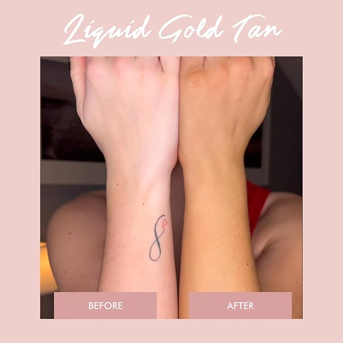 Bellamianta Instant Tanning Liquid Quick Drying Vegan Fake Tan Liquid Gold Formula Streak Free 60 Second Express Ready To Wear Self Tanner for All Skin Types 200ml Ultra Dark - Image 4