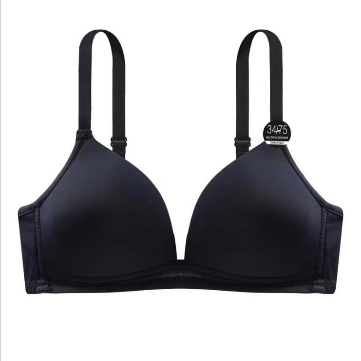 Comfy Gathered Light Bralette No-Wire Black  - Image 1