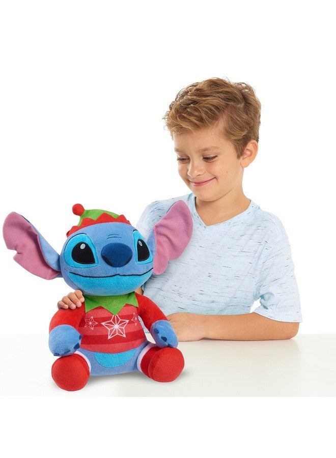Just Play Disney Stitch Holiday Large 11-inch Plush Stuffed Animal, Alien, Officially Licensed Kids Toys for Ages 2 Up by Just Play - Image 2