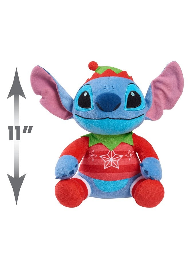 Just Play Disney Stitch Holiday Large 11-inch Plush Stuffed Animal, Alien, Officially Licensed Kids Toys for Ages 2 Up by Just Play - Image 3
