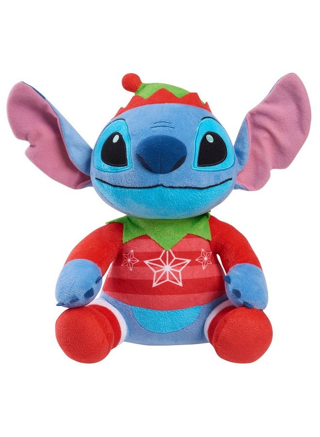 Just Play Disney Stitch Holiday Large 11-inch Plush Stuffed Animal, Alien, Officially Licensed Kids Toys for Ages 2 Up by Just Play - Image 1