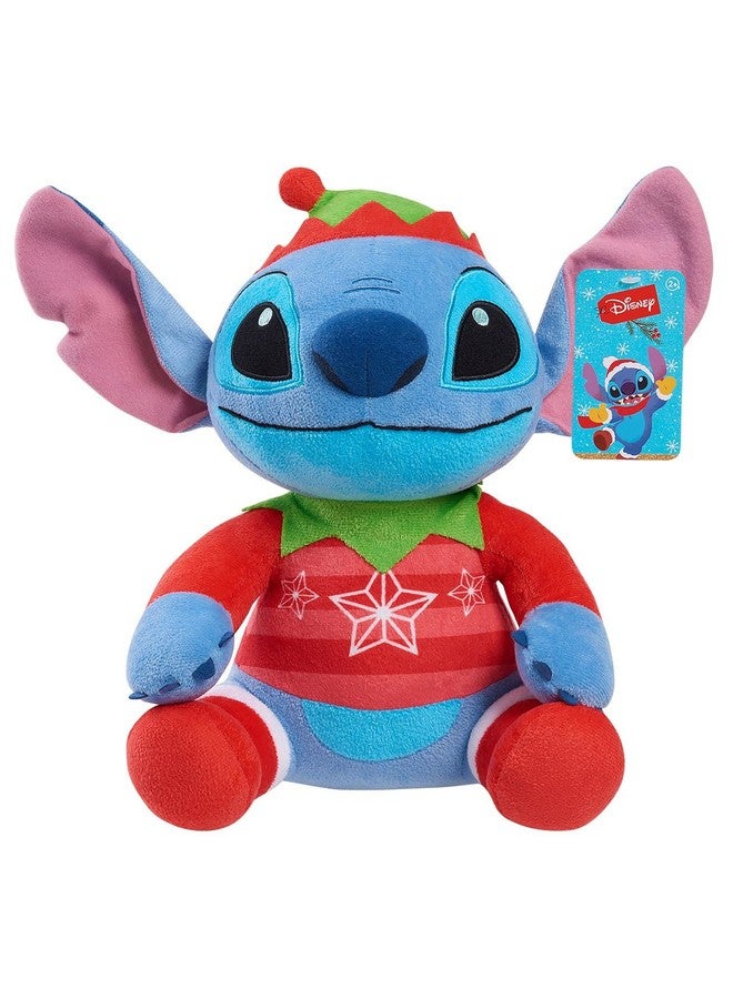 Just Play Disney Stitch Holiday Large 11-inch Plush Stuffed Animal, Alien, Officially Licensed Kids Toys for Ages 2 Up by Just Play - Image 4