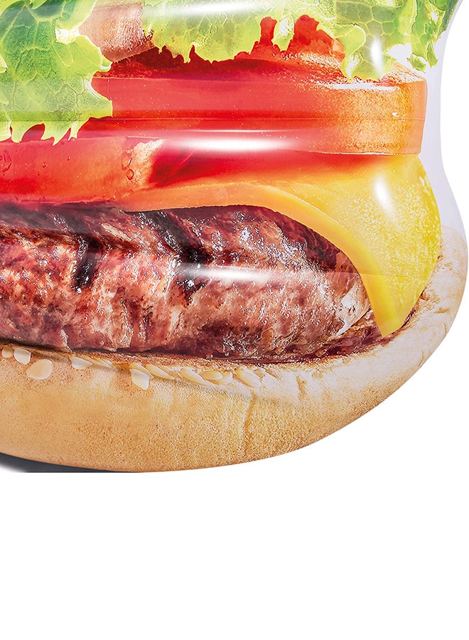 INTEX Juicy Inflatable Burger Island Pool Float 1.45*1.42meter Age 3+ Multicolour 1.45*1.42meter - Image 3