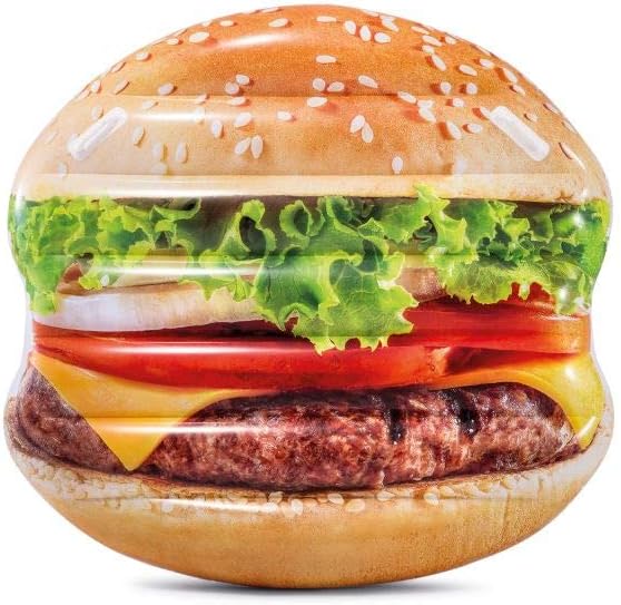Intex Inflatable Giant Hamburger Mattress Lilo 145cm x 142cm 1.45*1.42meter - Image 1