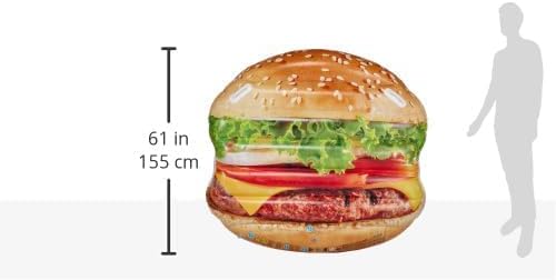 Intex Inflatable Giant Hamburger Mattress Lilo 145cm x 142cm 1.45*1.42meter - Image 2