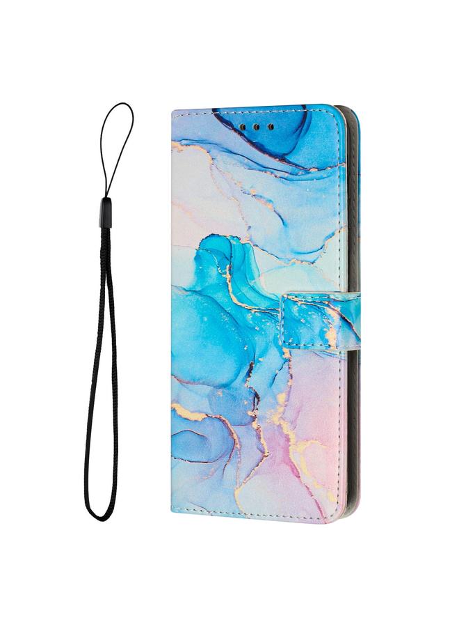 S-TOP Case For Samsung Galaxy S25+ 5G Painted Marble Pattern Leather Phone Case - Image 2