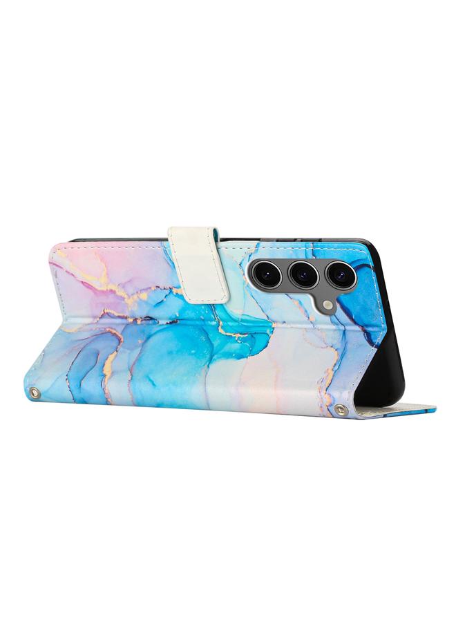 S-TOP Case For Samsung Galaxy S25+ 5G Painted Marble Pattern Leather Phone Case - Image 3