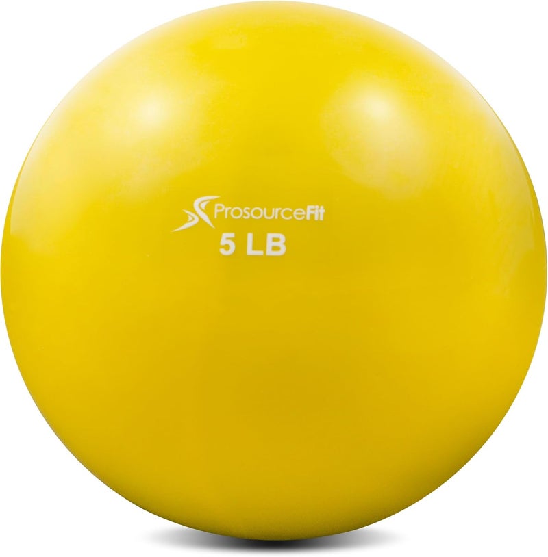 ProSourceFit Weighted Toning Exercise Balls for Pilates, Yoga, Strength Training and Physical Therapy, 2 lb to 8 lb, Color Coded - Image 1