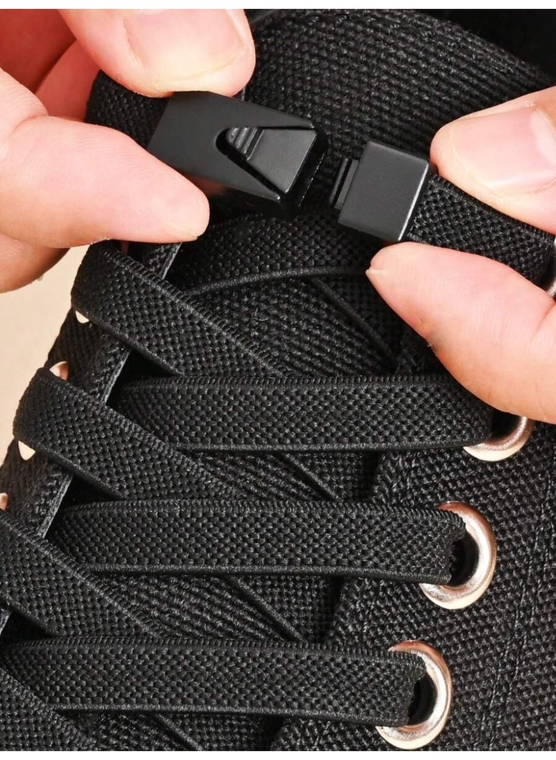 زوج من أربطة الأحذية السهلة ذاتية الربط مع مشبك قابل للتبديل – قابلة للتعديل لتناسب الأحذية الرياضية واليومية للرجال والنساء - Image 2