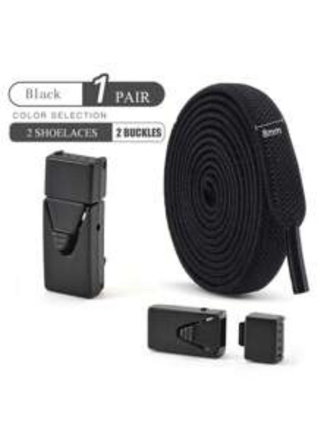 زوج من أربطة الأحذية السهلة ذاتية الربط مع مشبك قابل للتبديل – قابلة للتعديل لتناسب الأحذية الرياضية واليومية للرجال والنساء - Image 5