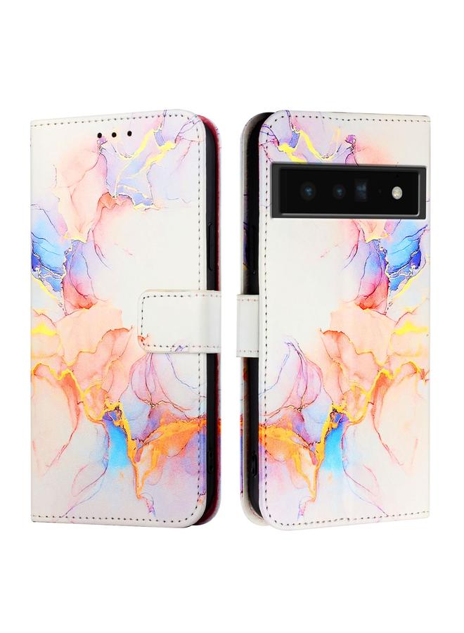 S-TOP Case For Google Pixel 6 Pro PT003 Marble Pattern Flip Leather Phone Case - Image 2