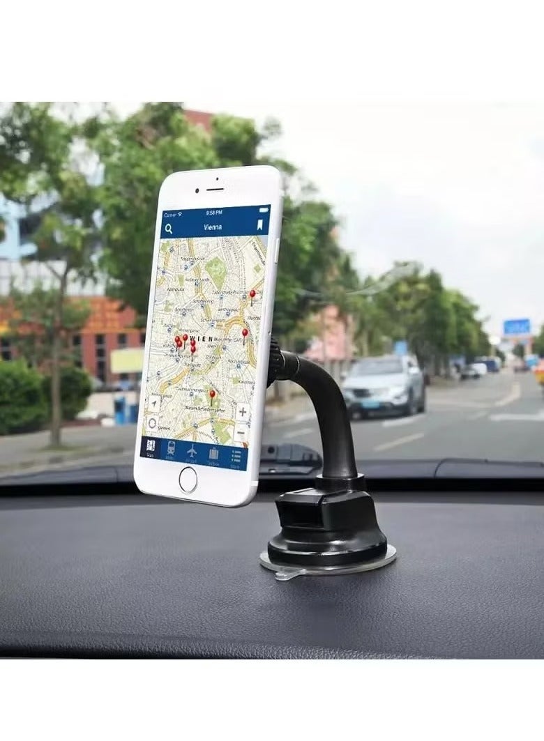 ELTRAZONE 2024 Universal Magnetic Car Mount – Strong Magnet Phone Holder for Dashboard, Compact & Stylish Stand for Hands-Free Driving, 360° Rotation, Secure Grip for All Smartphones black - Image 2