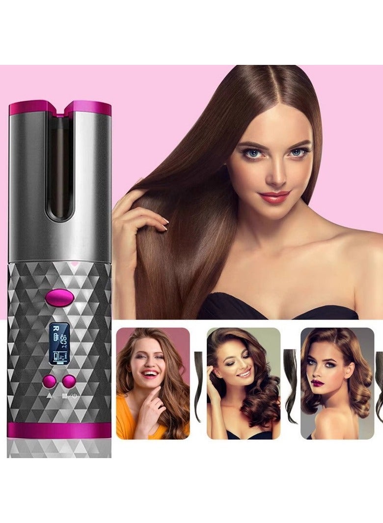 general USB curling iron/wireless curling iron, rechargeable, hot-selling automatic curling iron, lazy curling iron, suitable for business trips and dormitories. - Image 1