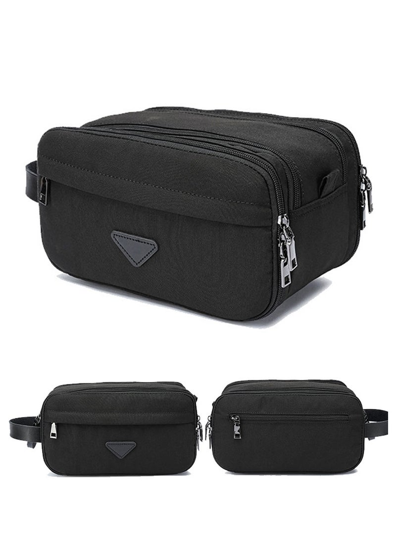 Generic (Unbranded) Travel Business Toiletry Bag, Waterproof Shaving Kit for Men & Women, Versatile Toiletry Bag, Makeup Cosmetic Organizer Handbag (Black) - Image 1
