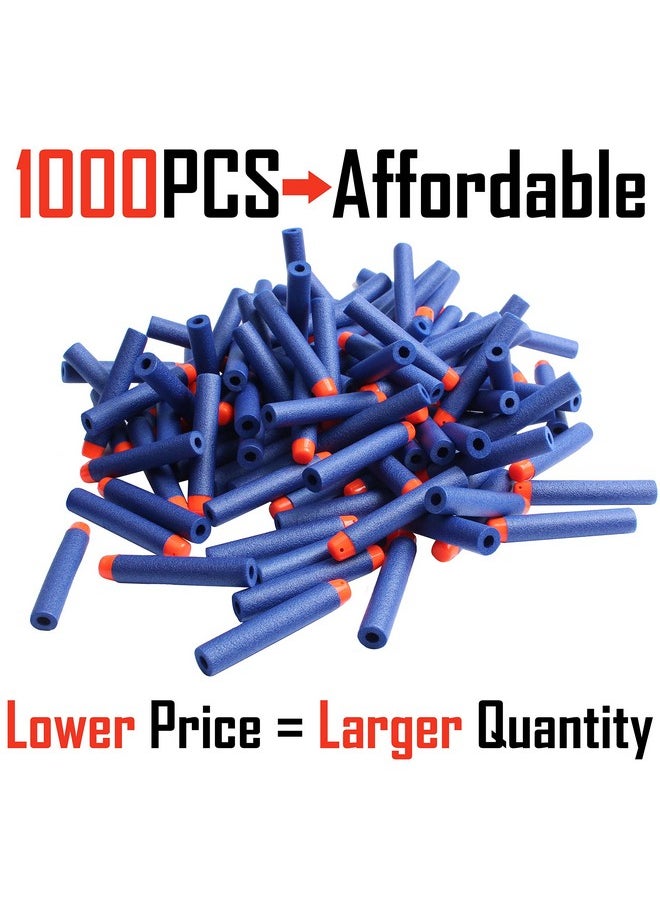 AMOSTING - Nerf Bullets Refill Darts 1000Pcs Bulk Bullets Pack For Nerf N-Strike Elite 2.0 Series - Compatible With All Elite Blasters Blue - Image 1