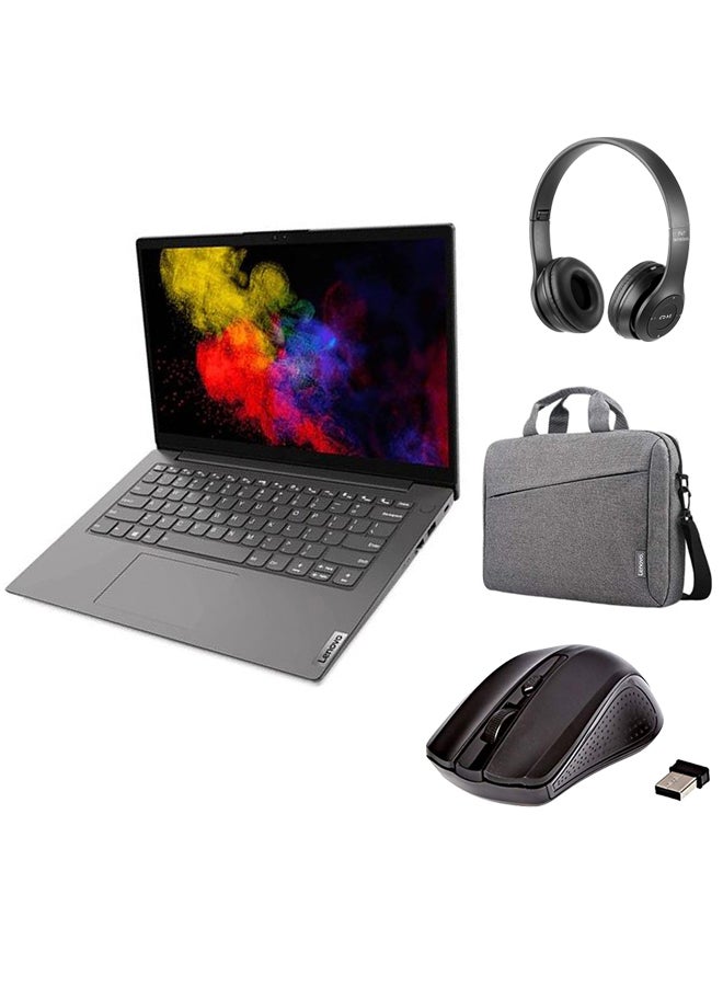 Lenovo (Upgraded Version) V15 G2 ITL Laptop With 15.6-Inch FHD Display, Core i3-1115G4 Processor/8GB RAM/512GB SSD/Intel UHD Graphics/Windows-11 With Laptop Bag +Wireless Headphone And Mouse English Black - Image 1