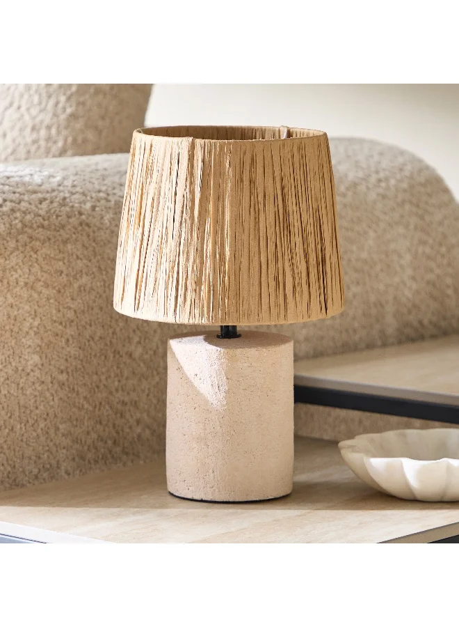 Home Box Emzie Ceramic Table Lamp with Paper Shade - 28.5 cm
