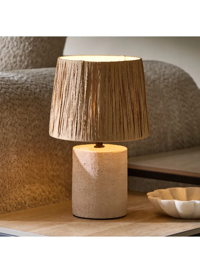 Home Box Emzie Ceramic Table Lamp with Paper Shade - 28.5 cm