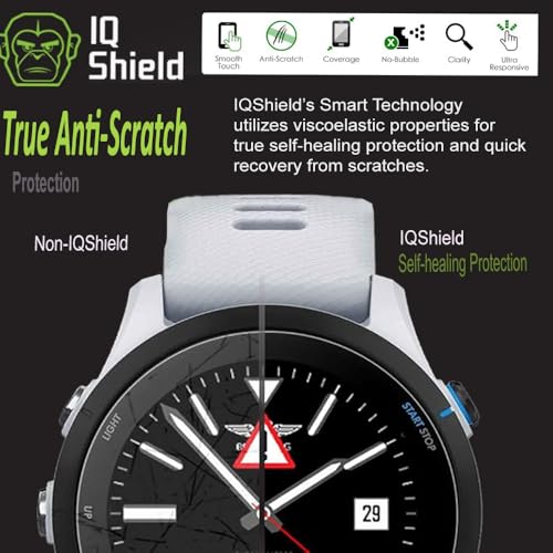 IQShield Screen Protector Compatible with Garmin Forerunner® 265 (6-Pack) Anti-Bubble Clear TPU Film - Image 5