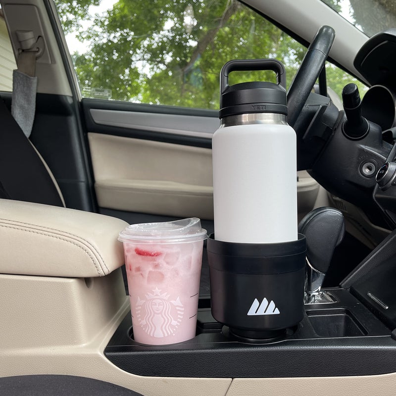 Integral Hydro Expander - Car Cup Holder Expander Organizer with Adjustable Base - Rubber Tabs Hold Most 32 - 40 oz Bottles and Large Cups - Image 2