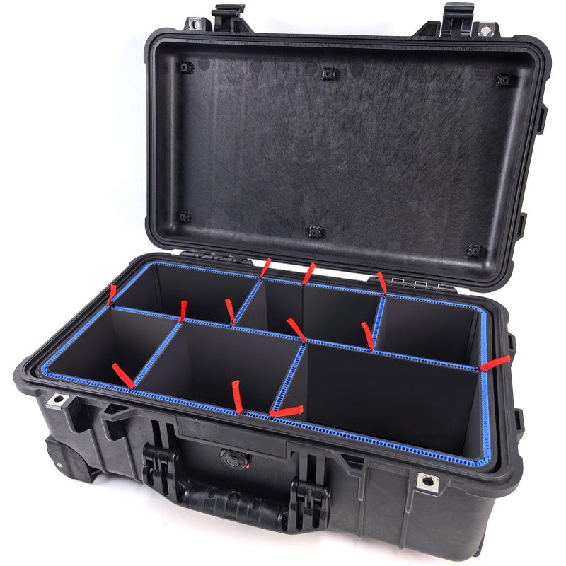 LAFENLIN UPGRADE DIY Divider System for Pelican 1510 Case, Customizable Organizer with U-Clips & Red Pull Tabs, Secure Foam Inserts for Tools, Camera, Medical, Tactical Gear (Case NOT Included) - Image 1