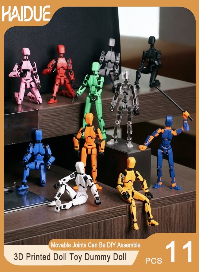 Haidue 11Pcs 3D Printed Doll Toy Dummy Doll, Movable Joints Can Be DIY Assemble - Image 1