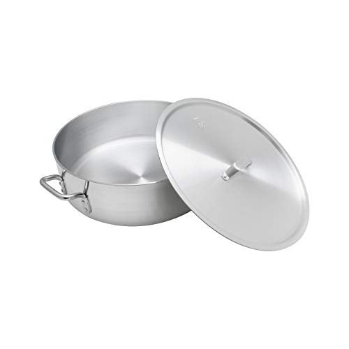 Thunder Group 20 Quart Aluminum Braiser with Lid - Image 4