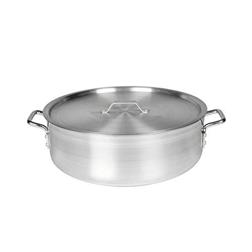 Thunder Group 20 Quart Aluminum Braiser with Lid - Image 1