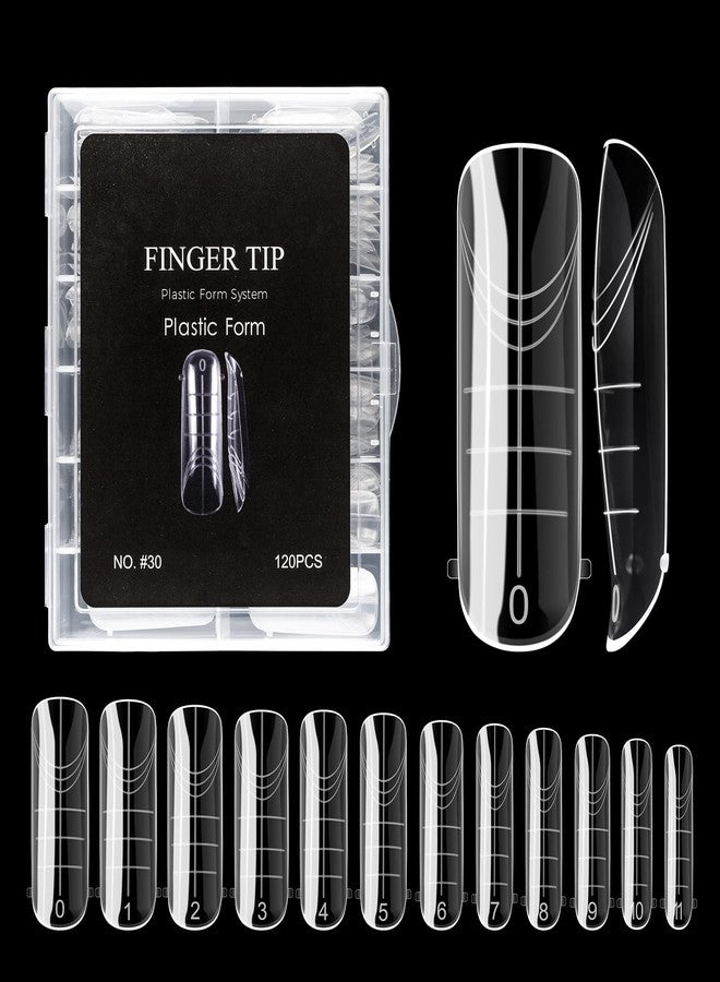 NMKL38 120PCS Dual Nail Forms 12 Sizes Full Cover Nail Molds With Scale Nail Art Design for Salon DIY at Home - Image 1
