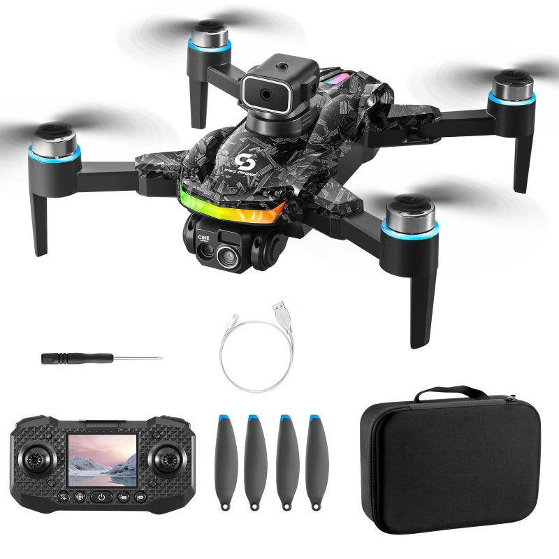 OBEST طائرة درون مع شاشة وكاميرا للبالغين 1080P طائرة RC مع أضواء وامضة تجنب العقبات الذكي FPV للمبتدئين مع فلاش درايف 8G وقارئ بطاقات - Image 2