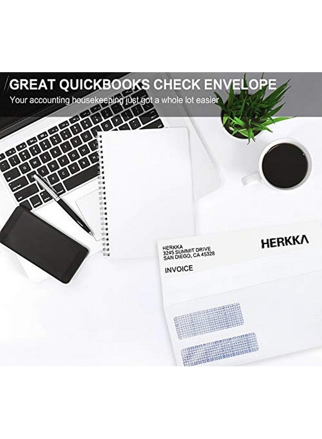 HERKKA 9 Double Window Security Envelopes Herkka No.9 Double Window Business Envelopes Designed For Quickbooks Invoices And Business Statements Number 9 Size 3 7/8 Inch X 8 7/8 Inch 24 Lb 500 Pack - Image 5