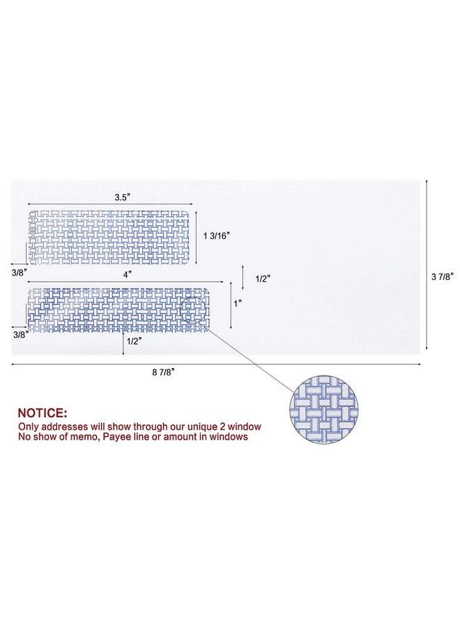 HERKKA 9 Double Window Security Envelopes Herkka No.9 Double Window Business Envelopes Designed For Quickbooks Invoices And Business Statements Number 9 Size 3 7/8 Inch X 8 7/8 Inch 24 Lb 500 Pack - Image 4
